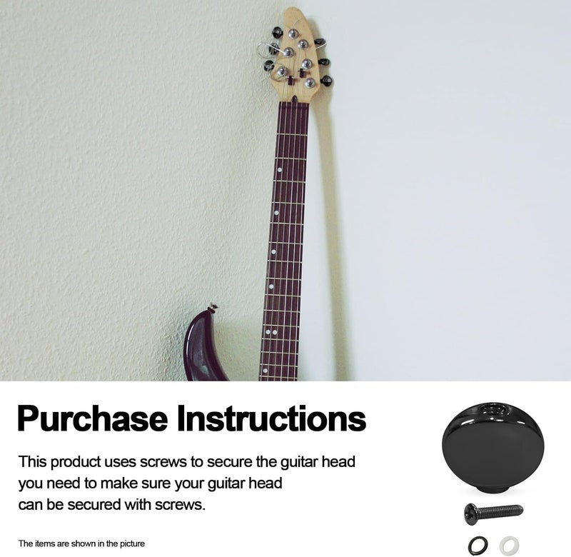 MAXCHEER 6PCS Metal Big Square Shape Guitar Tuning Peg Tuners Machine Head Replacemen Buttons knob Handle Tip (Black Oval) - Image 5